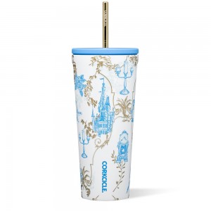 Belle Corkcicle 24oz D-isney Princess Cold Cup Insulated Tumbler With Straw Water Bottle | FVDKH-4512