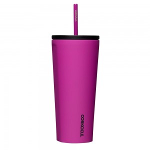 Berry Punch Corkcicle 24oz Cold Cup Insulated Tumbler With Straw Water Bottle | KZJEN-7428