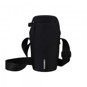 Black Neoprene Corkcicle Sling Crossbody Water Bottle Sling Bag | FROSQ-3208