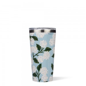 Blue Hydrangea Corkcicle 16oz Rifle Paper Co. Tumbler Water Bottle | BREIP-4297