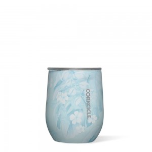 Blue Luau Corkcicle 12oz Luau Stemless Water Bottle | DOMTG-6537