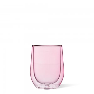 Blush Corkcicle 12oz Stemless Glass Set (2) Water Bottle | DKUJY-8764