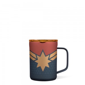 Captain Marvel Corkcicle 16oz Marvel Coffee Mug Water Bottle | NGFPR-7601