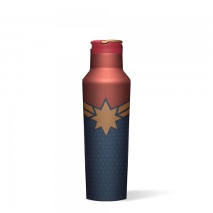 Captain Marvel Corkcicle 20oz Marvel Sport Canteen Insulated Water Bottle | OQKRH-7608