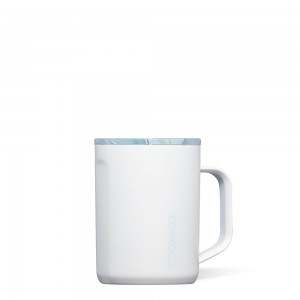 Ceramic White/Powder Blue Corkcicle 16oz Pure Taste Mug Insulated Coffee Mug | WDIVK-9024