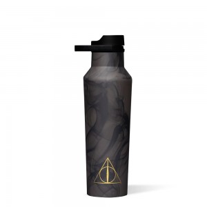 Deathly Hallows Corkcicle 20oz Harry Potter Sport Canteen Insulated Water Bottle | IXQTA-7048