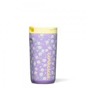 Ditsy Floral Lilac Corkcicle 12oz Kids Cup With Lid & Straw | NHXIU-2078