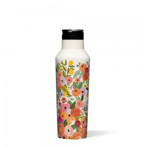 Garden Party Corkcicle 20oz Rifle Paper Co. Sport Canteen Insulated Water Bottle | WGFCY-4305