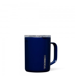 Gloss Midnight Navy Corkcicle 16oz Classic Coffee Mug | JKTEH-1235