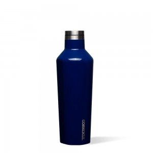 Gloss Midnight Navy Corkcicle 16oz Classic Canteen Water Bottle | UPVHS-7046