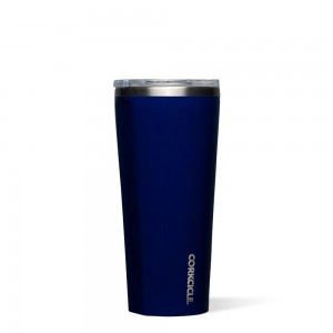 Gloss Midnight Navy Corkcicle 24oz Classic Tumbler Classic Stainless Steel Drink Tumbler Cup | ISGZV-0369