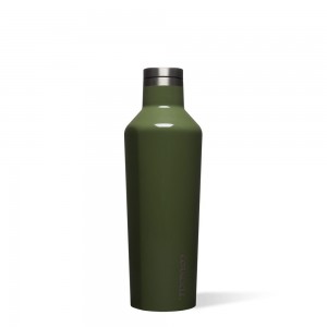 Gloss Olive Corkcicle 16oz Classic Canteen Water Bottle | ZARSQ-6538