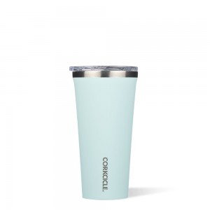 Gloss Powder Blue Corkcicle 16oz Classic Tumbler Classic Stainless Steel Drink Tumbler Cup | UFSRQ-2046