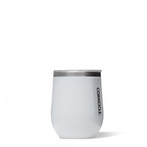 Gloss White Corkcicle 12oz Classic Stemless Insulated Wine Tumbler Water Bottle | DRVMU-0891