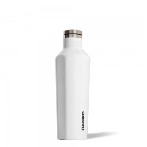 Gloss White Corkcicle 16oz Classic Canteen Water Bottle | OMFVB-8637