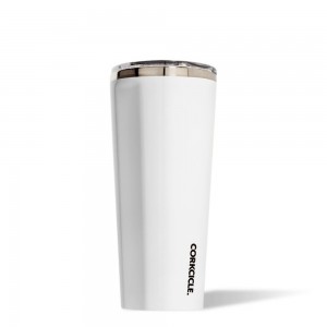 Gloss White Corkcicle 24oz Classic Tumbler Classic Stainless Steel Drink Tumbler Cup | AGKZD-6532