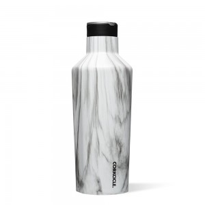 Grey Camo Corkcicle Origins Sport Canteen Insulated With Straw Water Bottle | NHDBR-0314