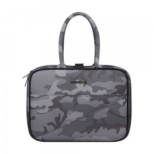 Grey Camo Neoprene Corkcicle Baldwin Boxer Lunchbox Bags | XRCFO-4806