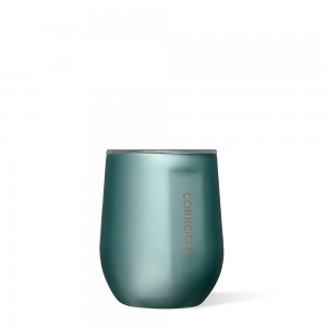 Jade Corkcicle 12oz Metallic Stemless Water Bottle | EXWSG-2945