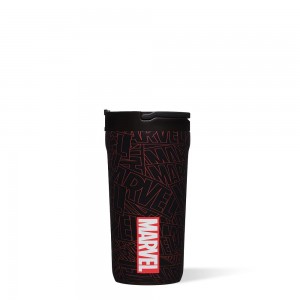 Marvel Logo Corkcicle 12oz Marvel Kids Cup With Lid & Straw Water Bottle | EOPBU-6275