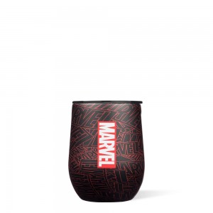 Marvel Logo Corkcicle 12oz Marvel Stemless Water Bottle | XZRAS-7345