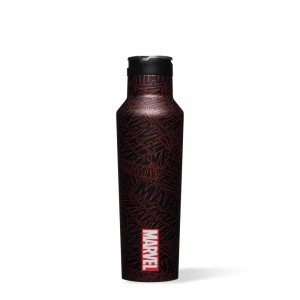 Marvel Logo Corkcicle 20oz Marvel Sport Canteen Insulated Water Bottle | AUWJM-5702