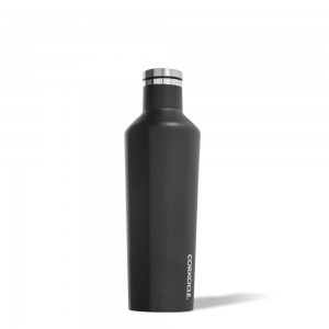 Matte Black Corkcicle 16oz Classic Canteen Water Bottle | MBQOS-3724