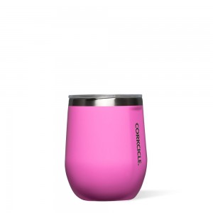 Miami Pink Corkcicle 12oz Classic Stemless Insulated Wine Tumbler Water Bottle | CWORQ-4298