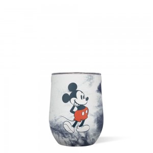 Mickey Mouse Tie Dye Corkcicle 12oz D-isney Tie Dye Stemless Cup Water Bottle | LWICP-5864