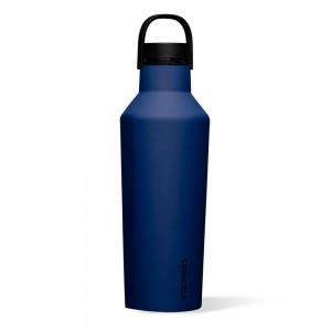 Midnight Navy Corkcicle 32oz Series A Sport Canteen Insulated Water Bottle | BRIVY-9547