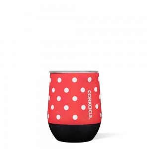 Red Black Corkcicle D-isney Minnie Mouse Stemless Cup Water Bottle | JWSHF-5649