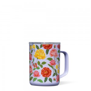 Roses Corkcicle 16oz Rifle Paper Co. Coffee Mug Insulated Coffee Mug | SNFLW-0549