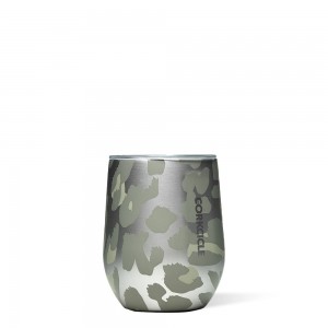 Snow Leopard Corkcicle 12oz Exotic Stemless Water Bottle | WMVAK-0491