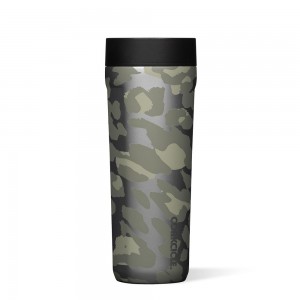 Snow Leopard Corkcicle 17oz Commuter Cup Spill-Proof Insulated Travel Coffee Mug | APWKQ-5163