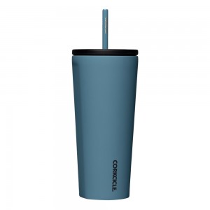 Storm Corkcicle 24oz Cold Cup Insulated Tumbler With Straw Water Bottle | DYEFG-7905