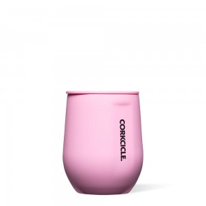 Sun-Soaked Pink Corkcicle 12oz Neon Lights Stemless Water Bottle | SZROI-5817