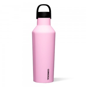 Sun-Soaked Pink Corkcicle 32oz Series A Sport Canteen Insulated Water Bottle | KLJHX-5637