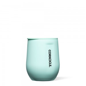 Sun-Soaked Teal Corkcicle 12oz Neon Lights Stemless Water Bottle | XLOJW-9608