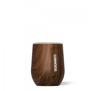 Walnut Wood Corkcicle 12oz Origins Stemless Water Bottle | XQHJG-4501