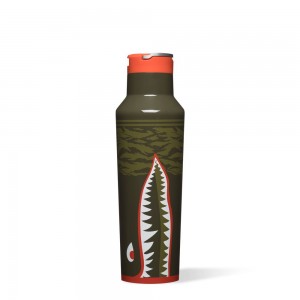 Warbirds Corkcicle 20oz X Stance Sport Canteen Insulated With Straw Water Bottle | BRNJV-9853