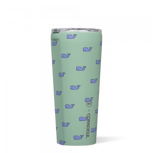 Whales Repeat Capri Blue Corkcicle 24oz Vineyard Vines Tumbler Cup | NLAFH-8146