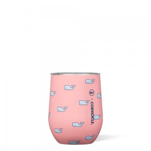 Whales Repeat Corkcicle 12oz Vineyard Vines Stemless Water Bottle | ZVBOM-1724