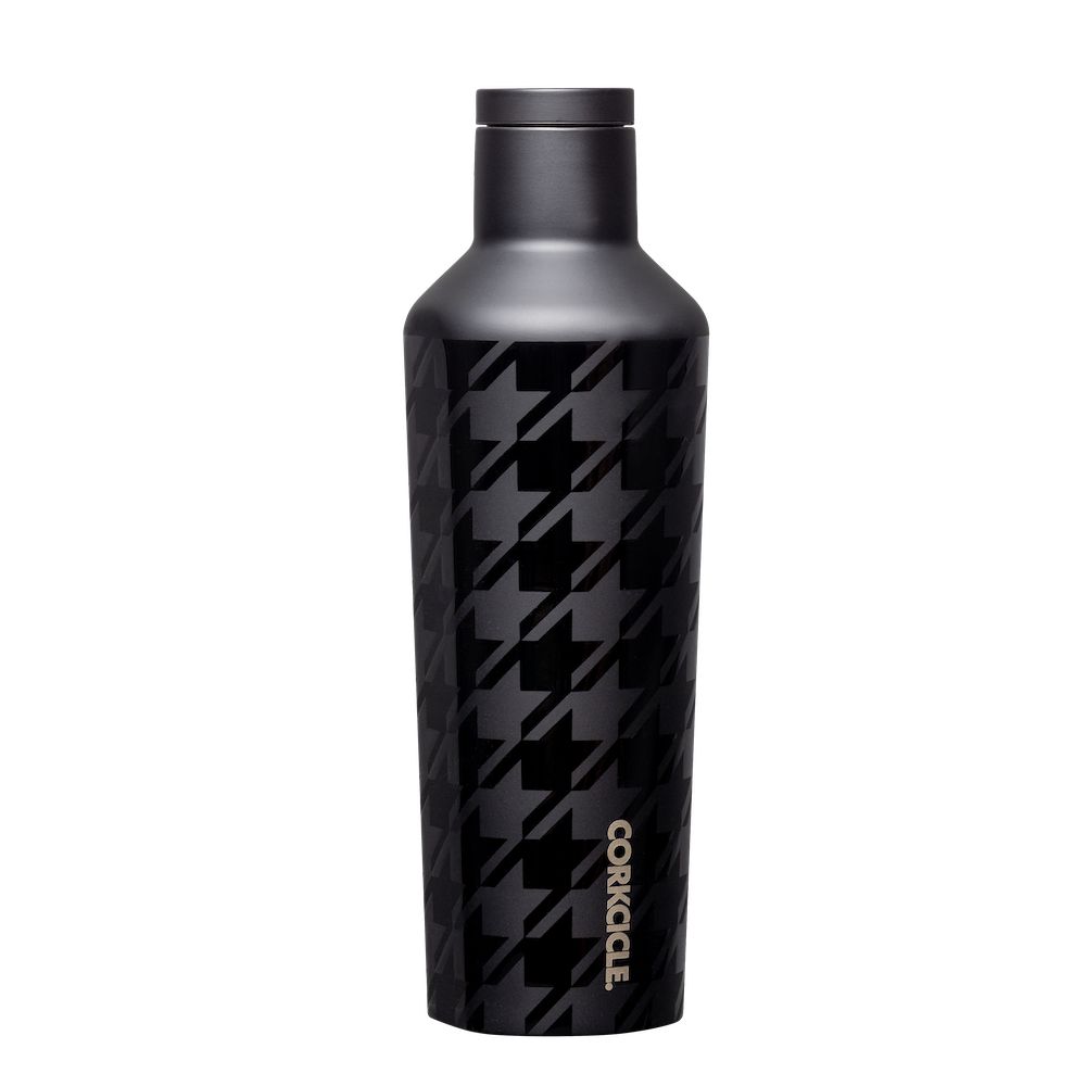 Black Corkcicle 16oz Onyx Houndstooth Canteen Water Bottle | OWTFN-4683