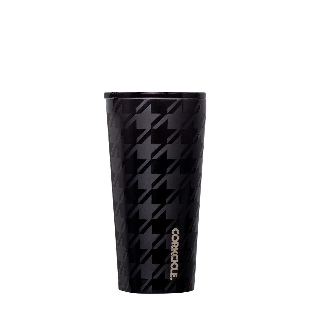 Black Corkcicle 16oz Onyx Houndstooth Tumbler Cup | HOIQG-9016