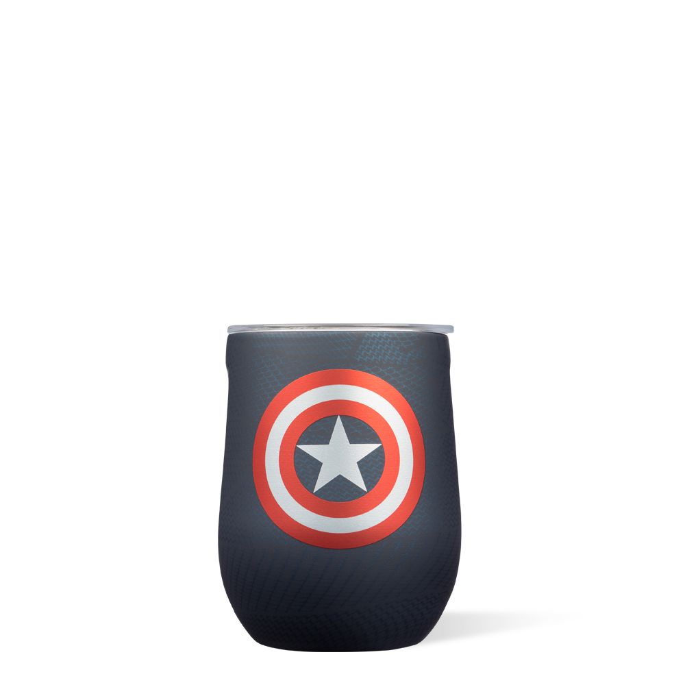 Captain America Corkcicle 12oz Marvel Stemless Water Bottle | FMGNP-0835