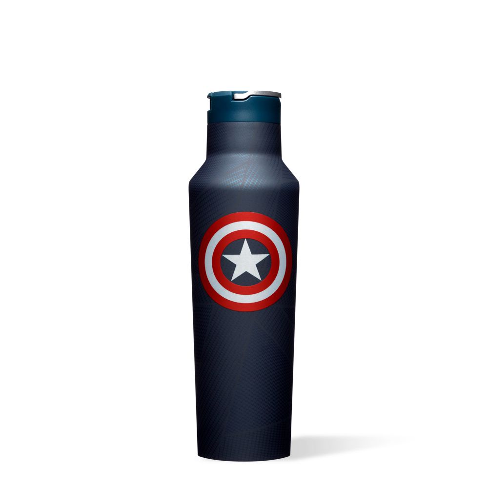 Captain America Corkcicle 20oz Marvel Sport Canteen Insulated Water Bottle | PWLAG-4083