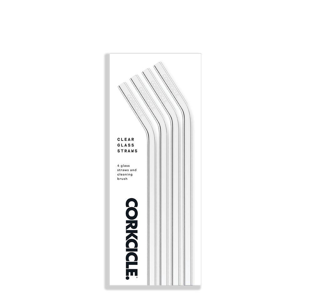 Clear Corkcicle Glass Straw Set Reusable Glass Straw Set | GDIUN-8261