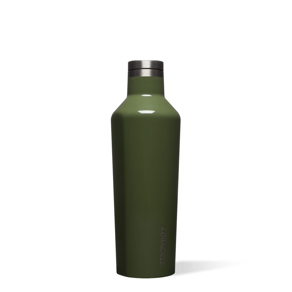 Gloss Olive Corkcicle 16oz Classic Canteen Water Bottle | ZARSQ-6538