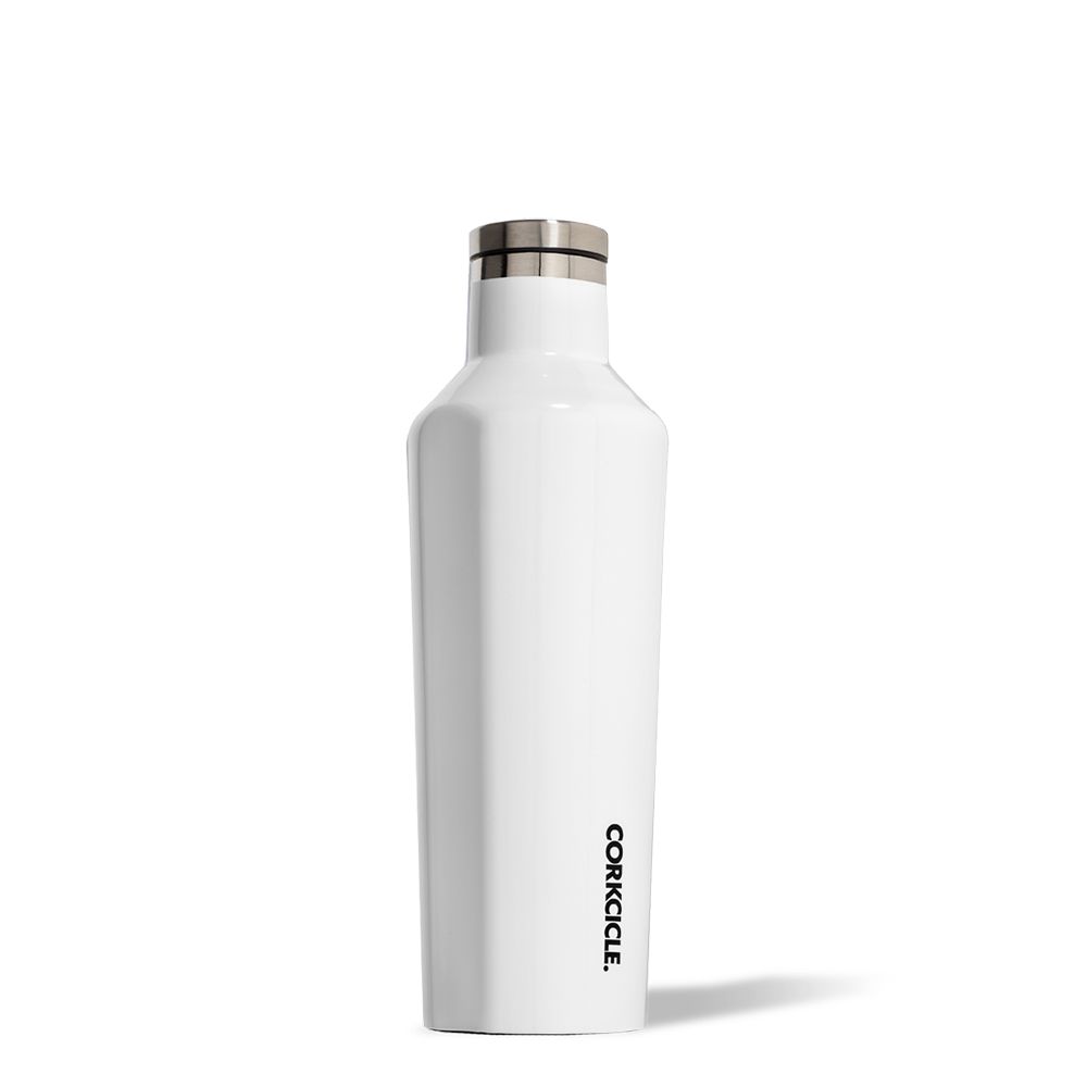 Gloss White Corkcicle 16oz Classic Canteen Water Bottle | OMFVB-8637