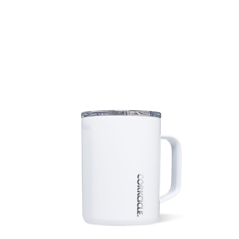 Gloss White Corkcicle 16oz Classic Coffee Mug | DTJVB-5372